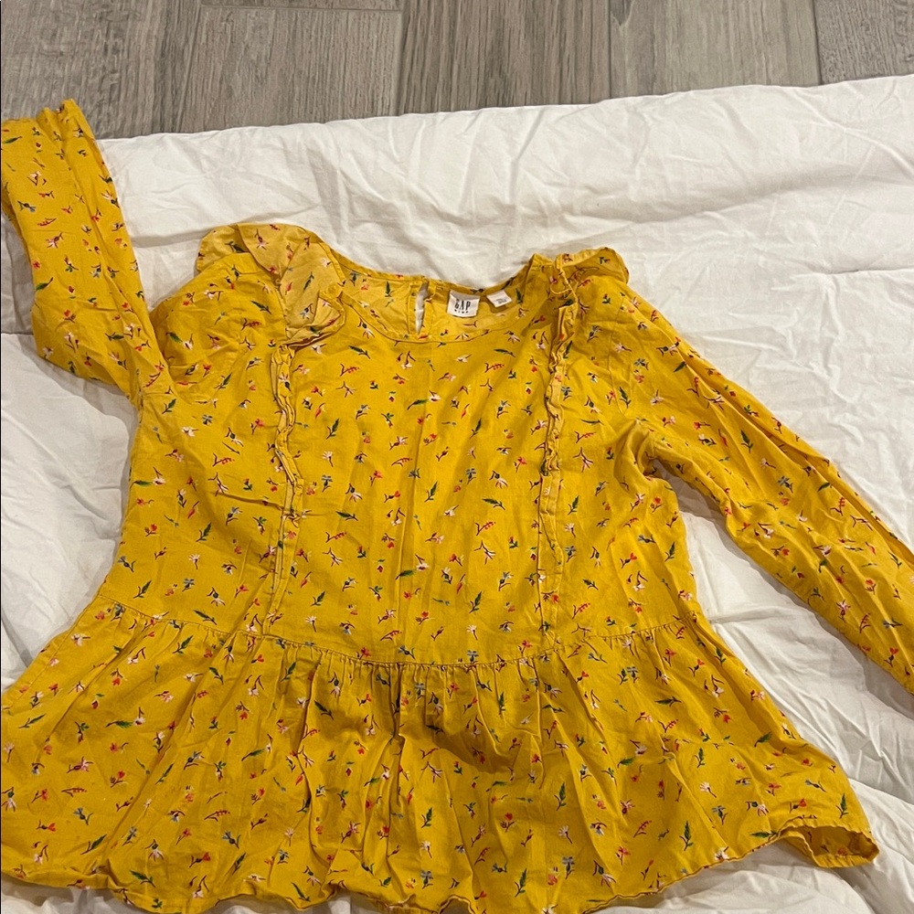GAP Yellow Floral Blouse